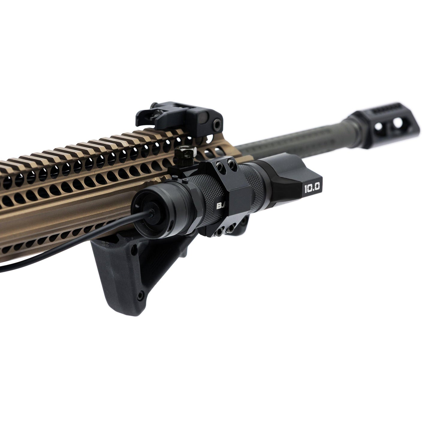 Striker Concepts B.A.M.F.F. 10.0 Dual LED Tactical Flashlight Mounted on Gun Rear