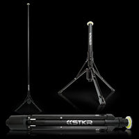 FLi-Pro Plus 10' Telescoping Area Light 3 poses on a white studio background