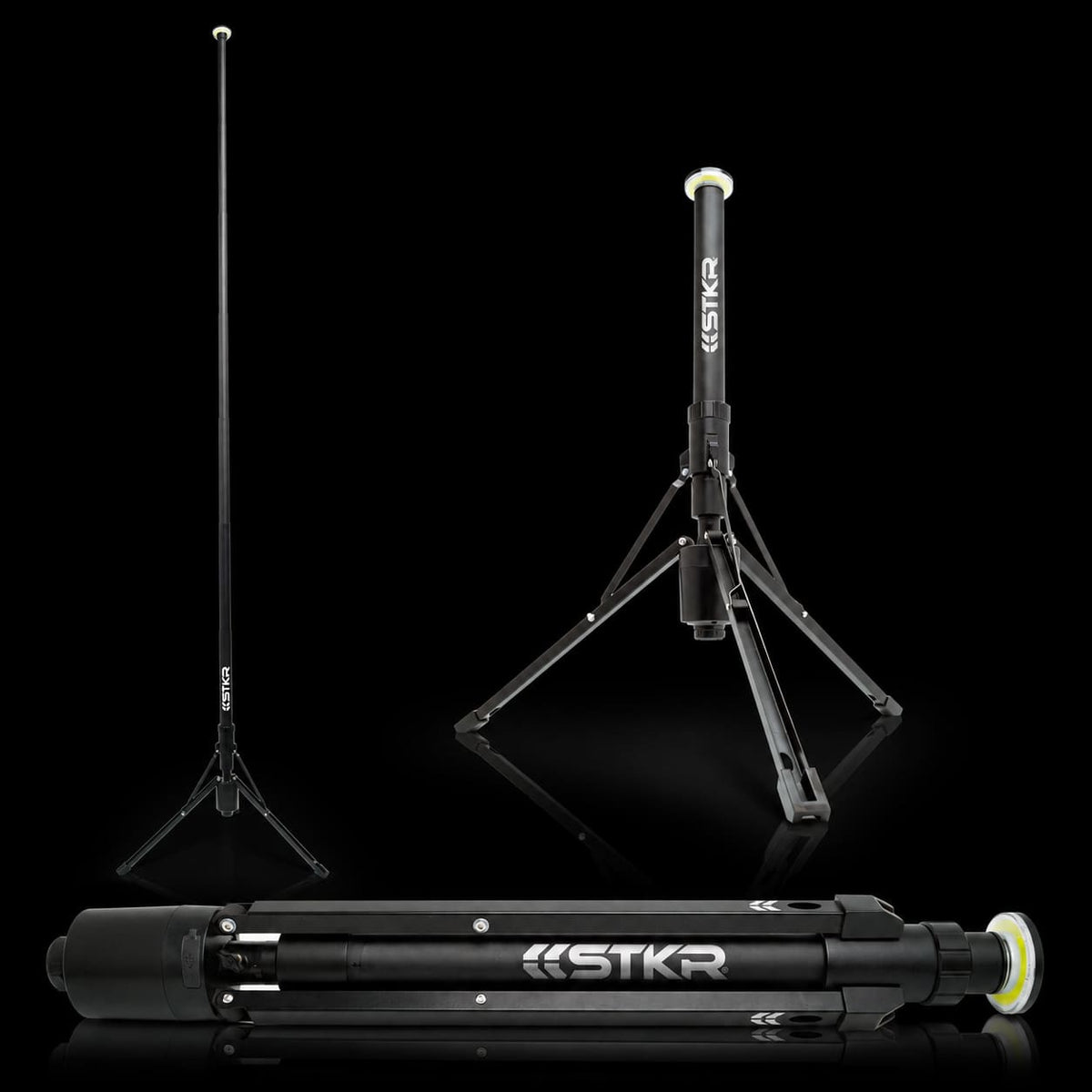 FLi-Pro Plus 10' Telescoping Area Light 3 poses on a white studio background