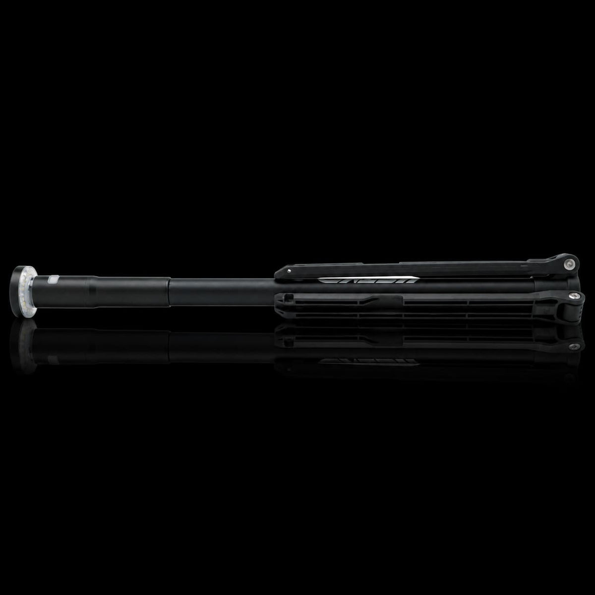 folded up Fli Telescoping Mobile Area Light in a side pose