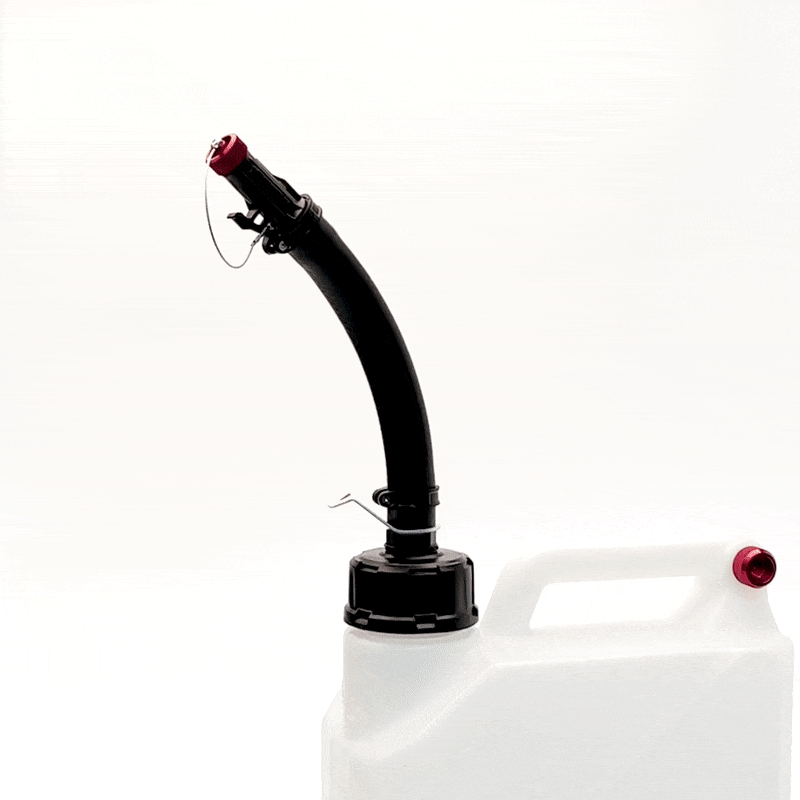 short video showing how to unscrew cap and latch the spout into a bent position