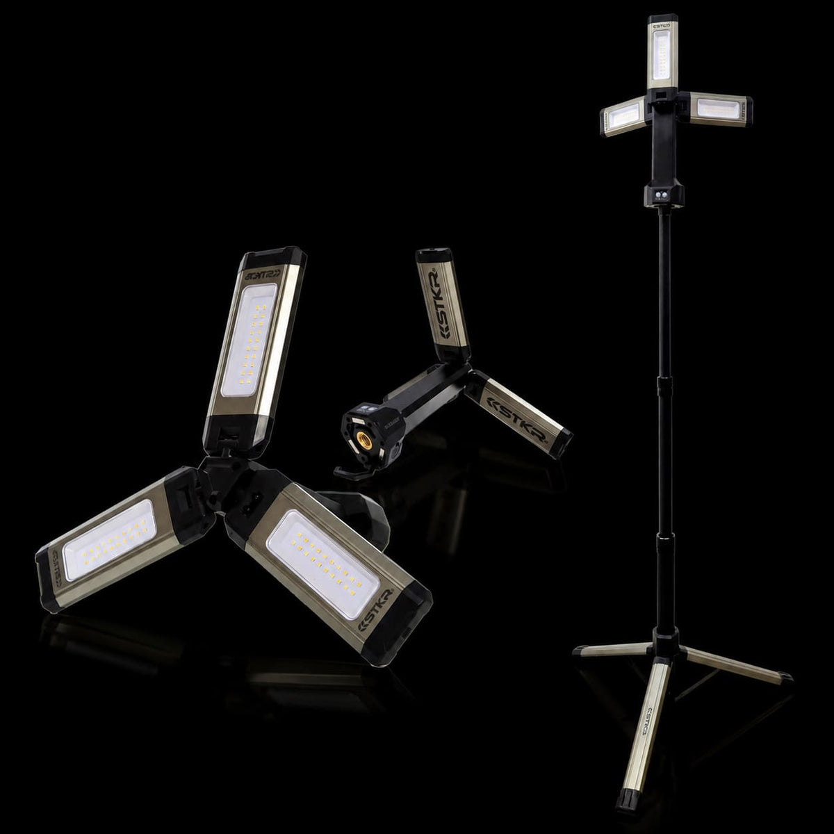 TRi-Mobile Area Work Light - Rechargeable Shoplight with Triple Pivoting LED Light Heads by STKR Concepts - main image