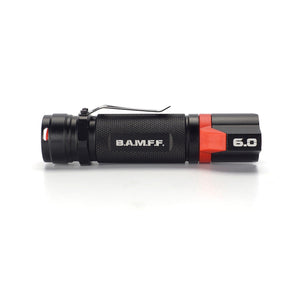 BAMFF 6.0 dual LED flashlight side view 600 total lumens | STKR Concepts - striker flashlight