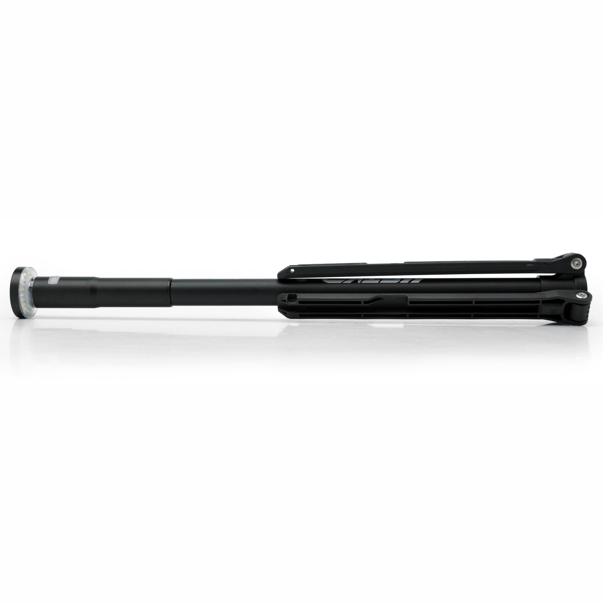folded up Fli Telescoping Mobile Area Light in a side pose