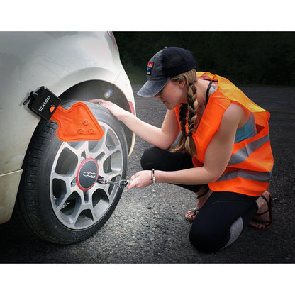 Flexit Auto - Flexible Flashlight with Rear Red Hazard Light for Roadside Repair Safety with reflective vest